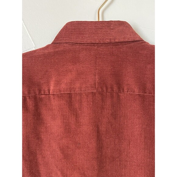 Burberry London Brown Corduroy Oxford Button Down Nova Check Cuffs, Women’s SZ M - Picture 7 of 10